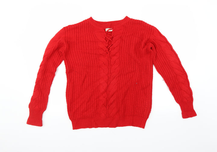 Primark Womens Red   Pullover Jumper Size S