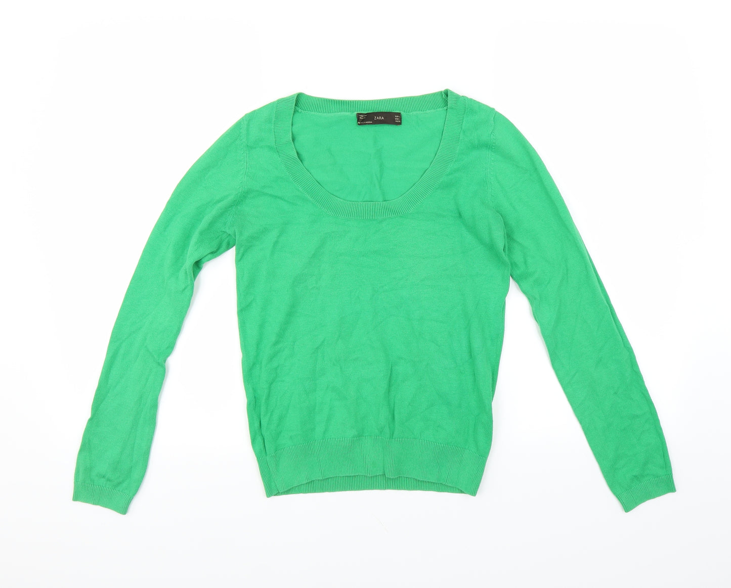 Zara Womens Green   Pullover Jumper Size L