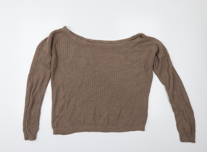 Missguided Womens Beige Pullover Jumper Size L