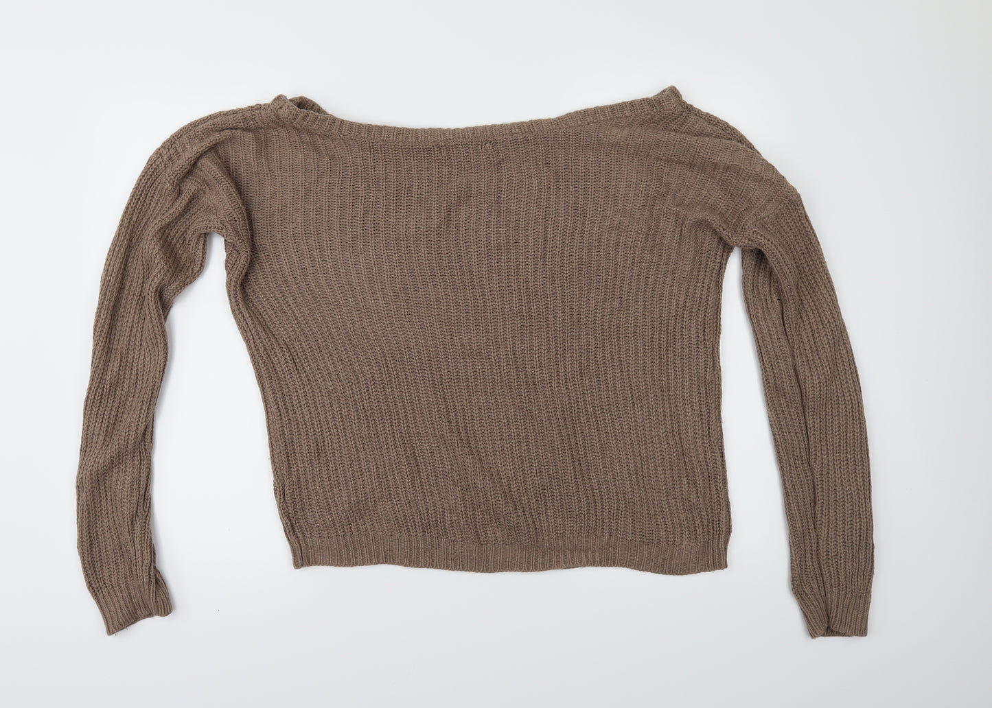 Missguided Womens Beige   Pullover Jumper Size L