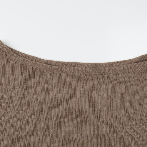 Missguided Womens Beige   Pullover Jumper Size L