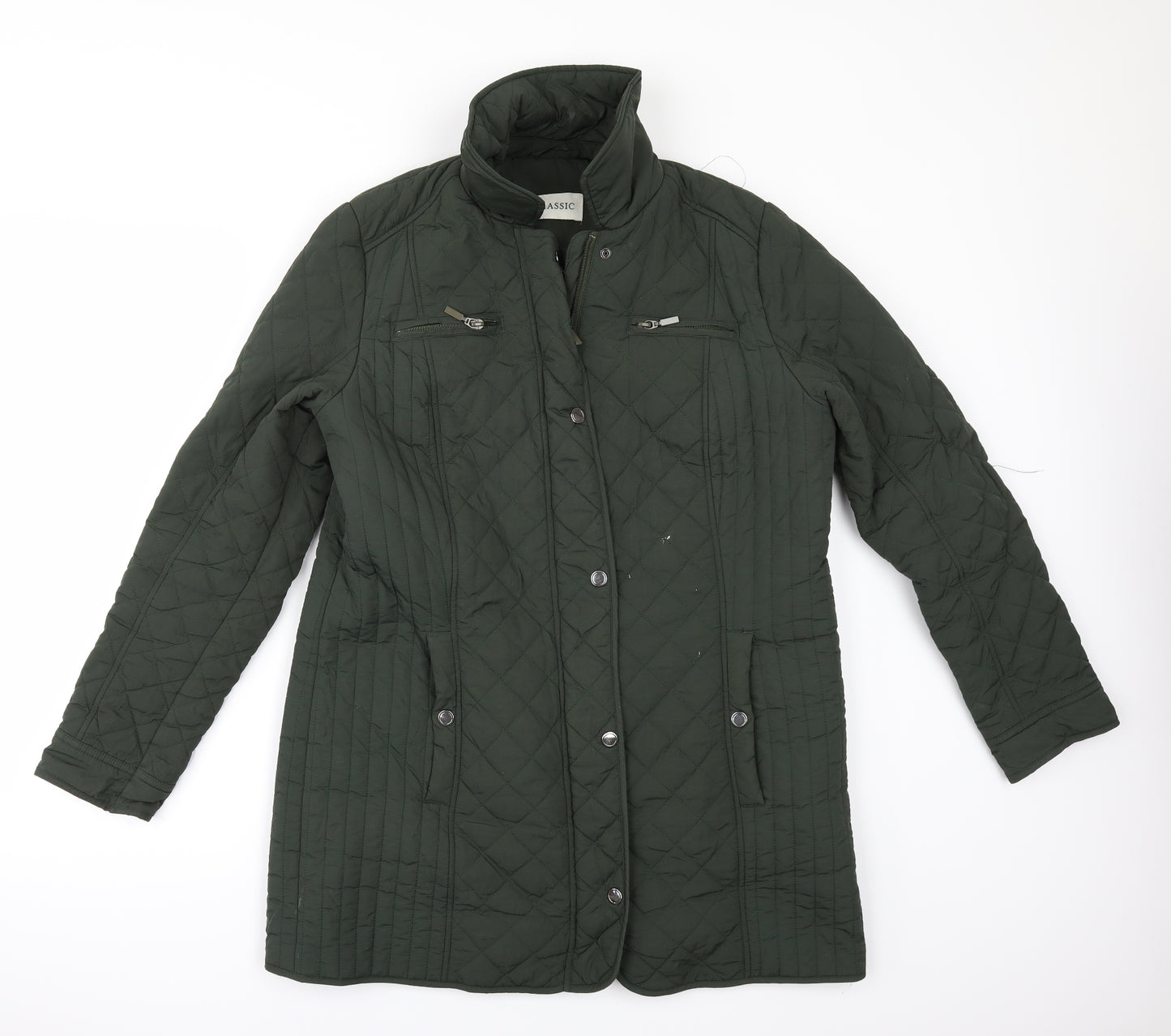 Marks and Spencer Womens Green   Quilted Coatigan Size 14