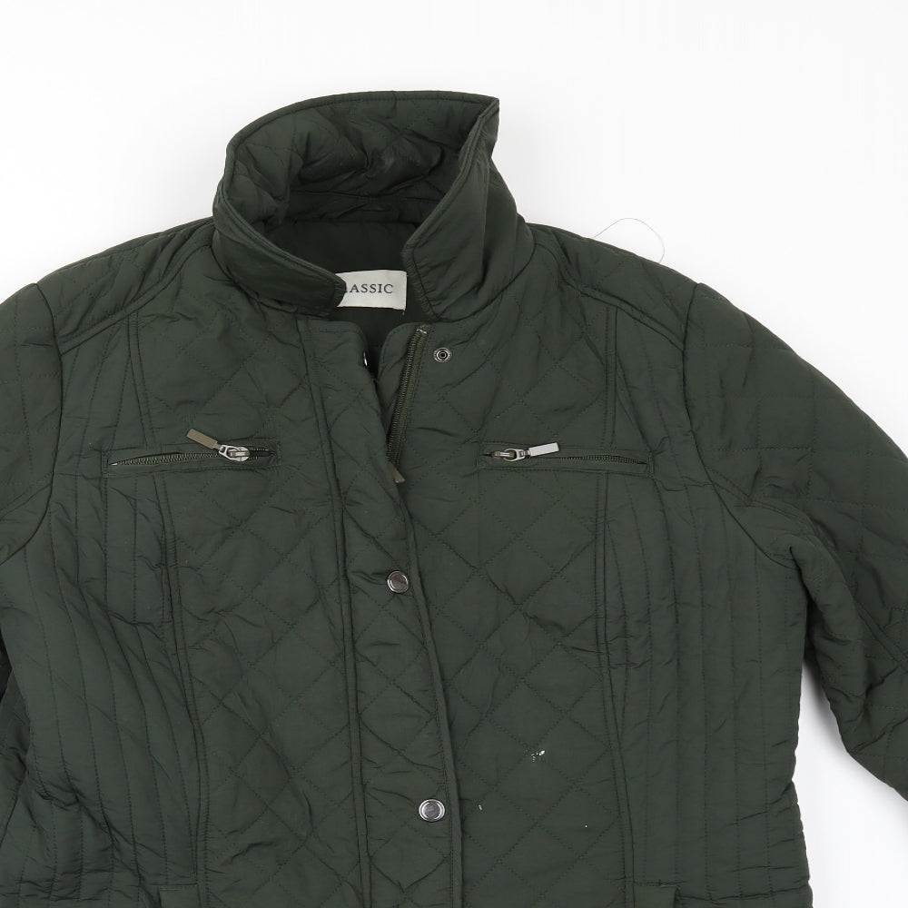 Marks and Spencer Womens Green   Quilted Coatigan Size 14