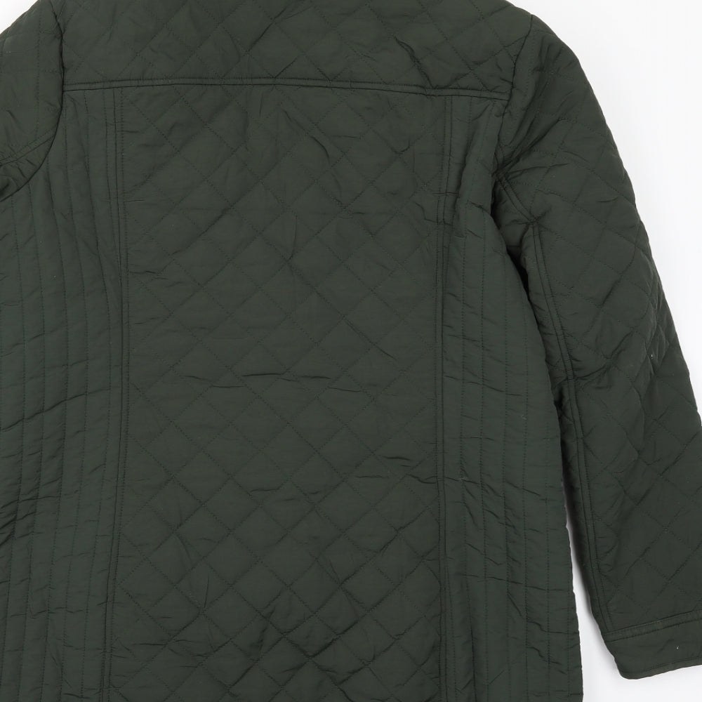 Marks and Spencer Womens Green   Quilted Coatigan Size 14