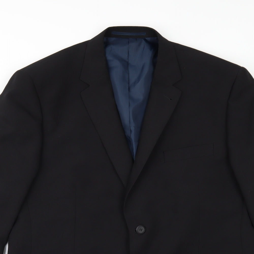 George Mens Black   Jacket Suit Jacket Size 44