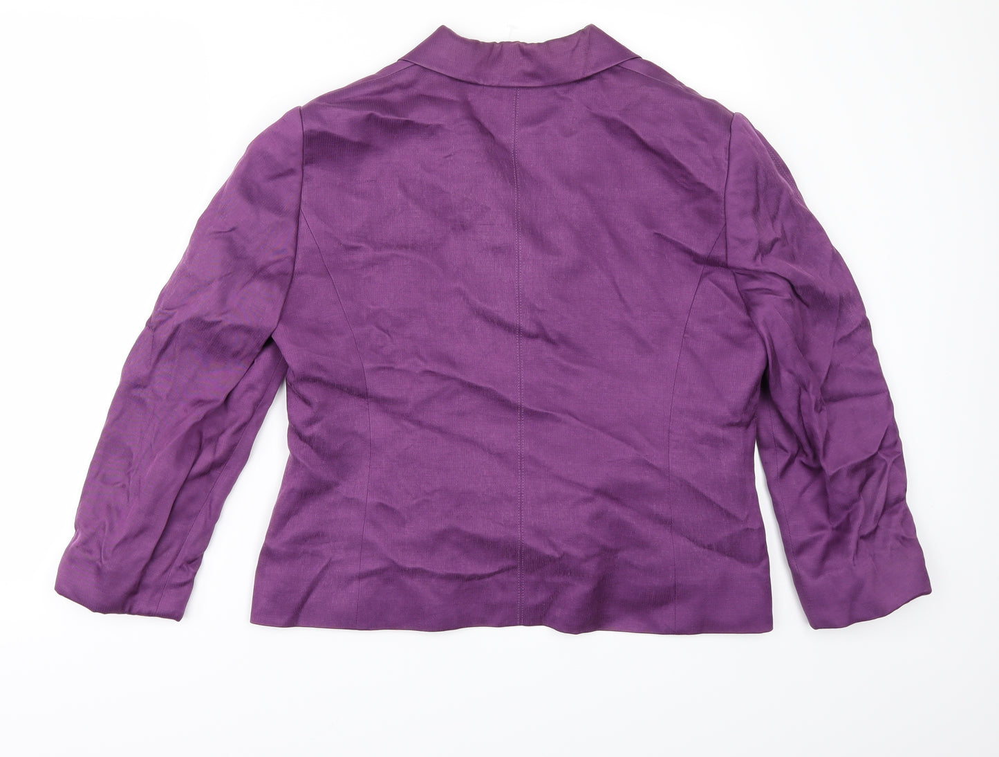 Preworn Womens Purple   Jacket Suit Jacket Size 38