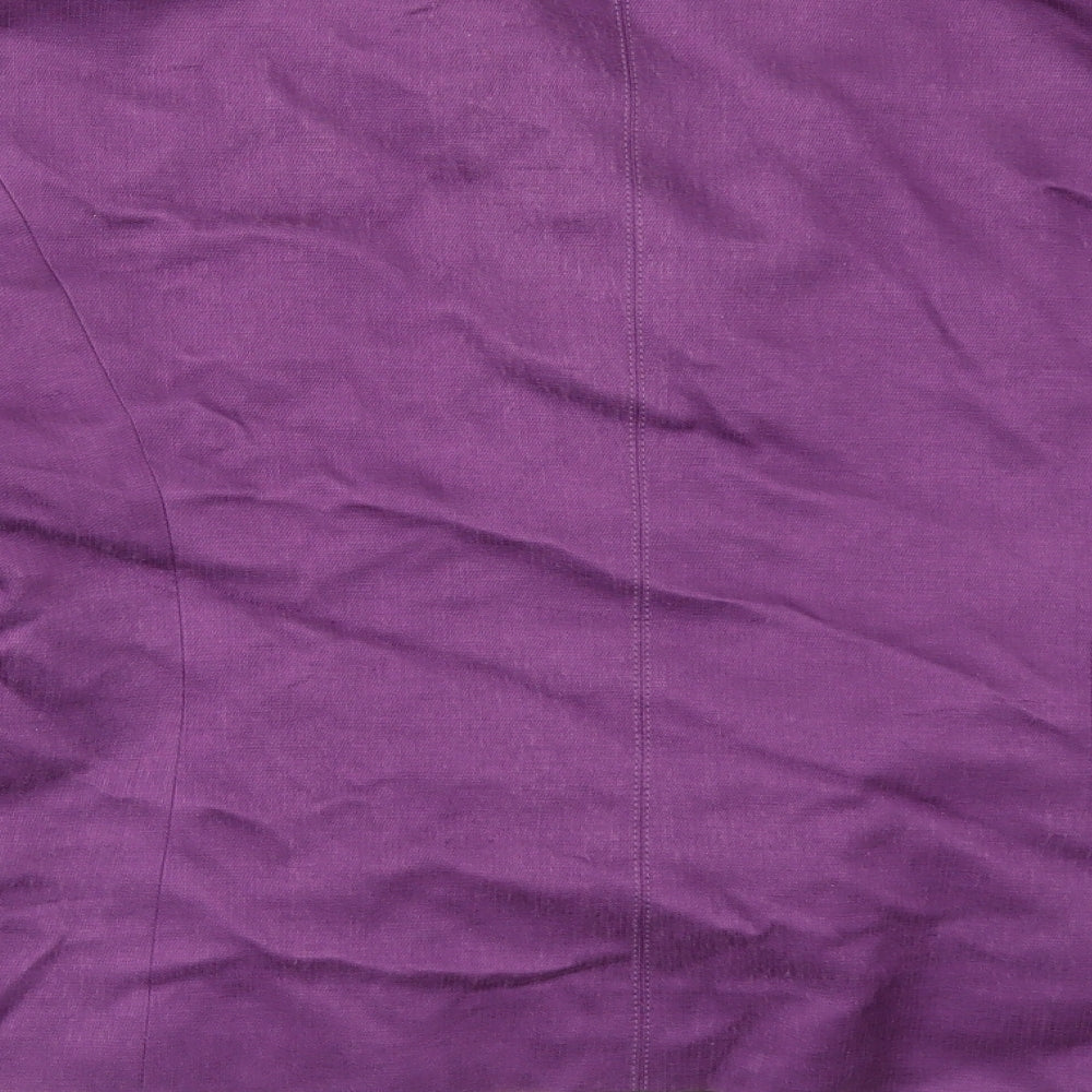 Preworn Womens Purple   Jacket Suit Jacket Size 38