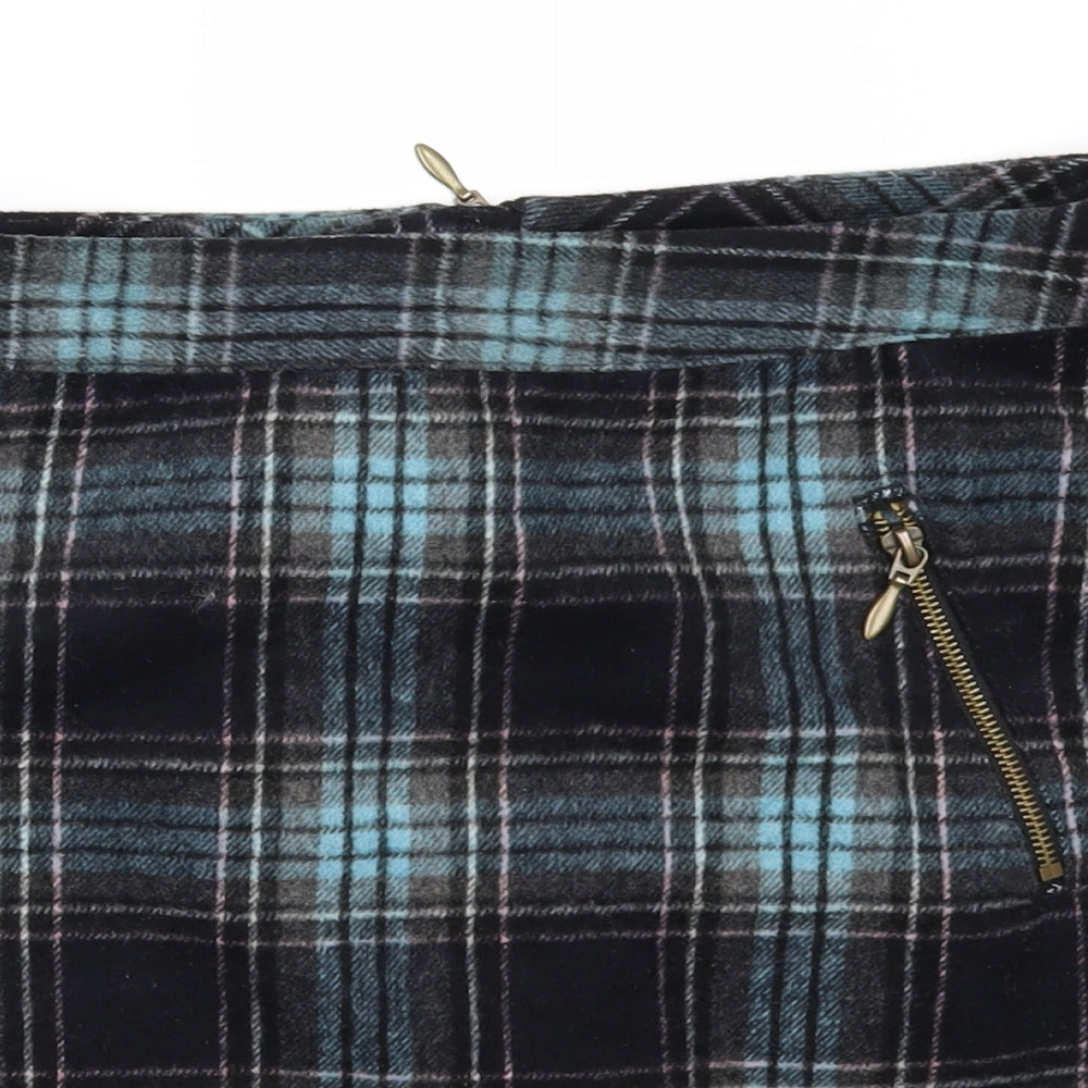 George` Womens Blue Check  Mini Set Size 10