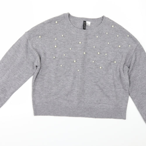 Divided by H&M Womens Grey   Pullover Jumper Size M  - CROPPED