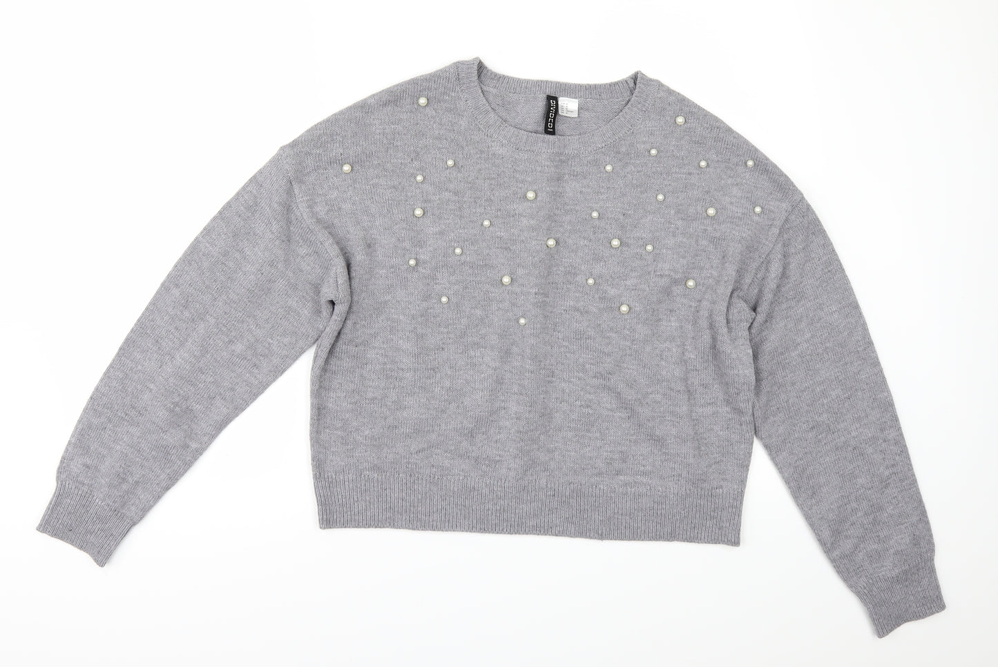 Divided by H&M Womens Grey   Pullover Jumper Size M  - CROPPED