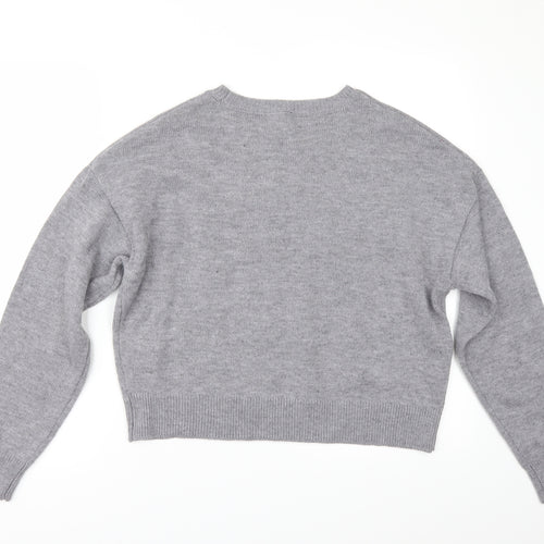 Divided by H&M Womens Grey   Pullover Jumper Size M  - CROPPED