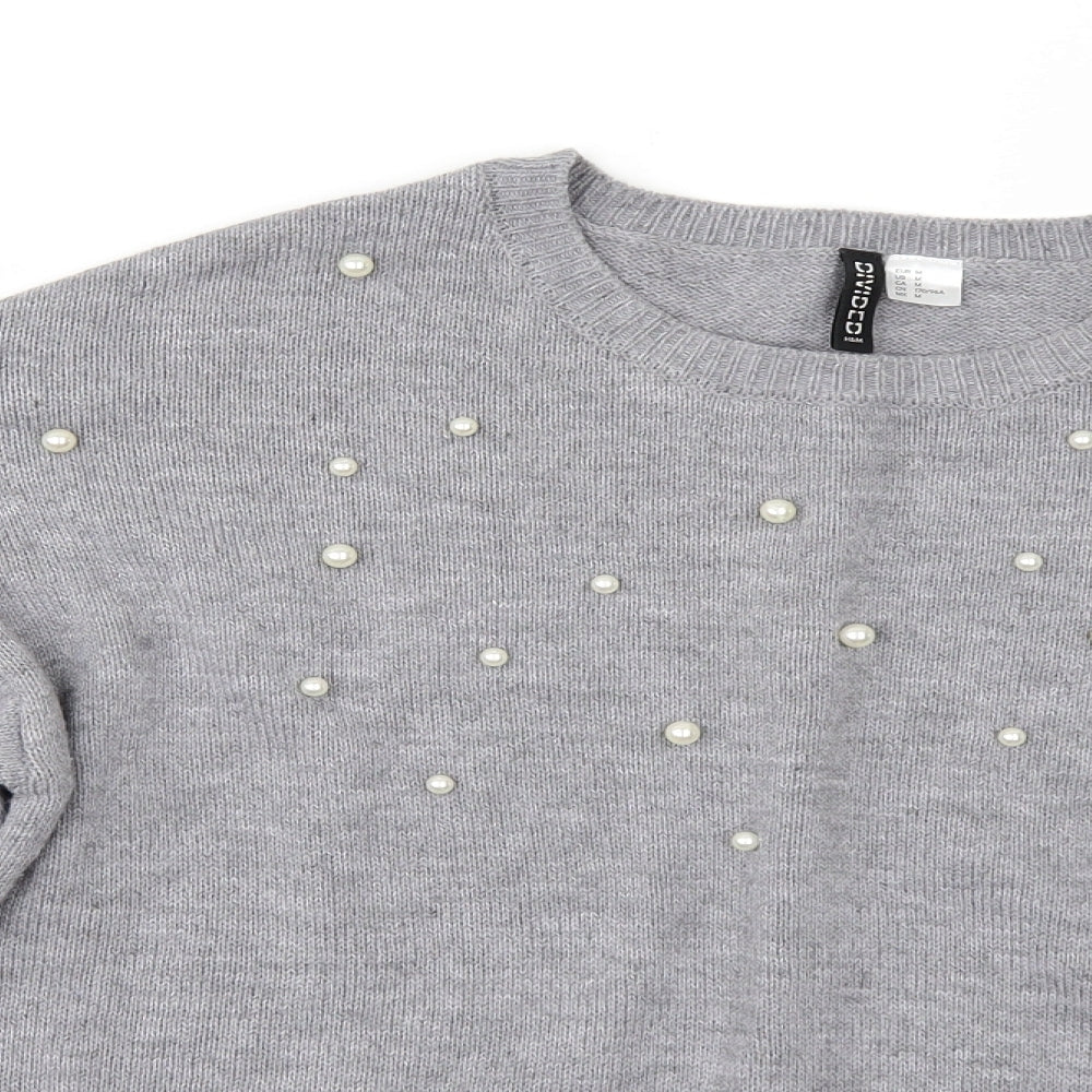 Divided by H&M Womens Grey   Pullover Jumper Size M  - CROPPED