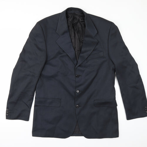 Pinstripe Mens Blue   Jacket Suit Jacket Size 40