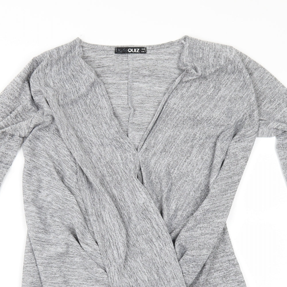 Quiz Womens Grey   Tunic T-Shirt Size 8