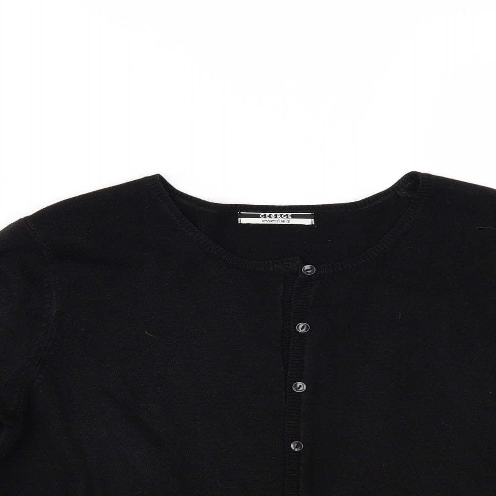 George Womens Black   Cardigan Jumper Size 16