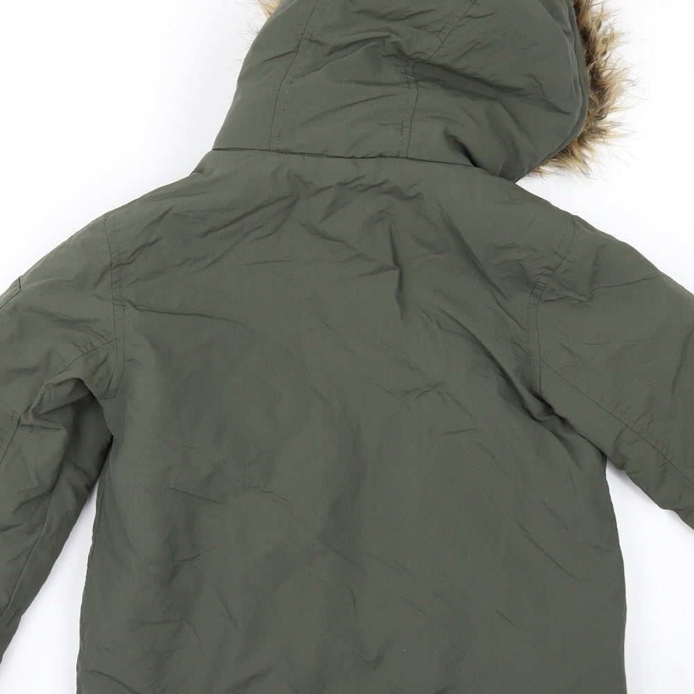 Marks and Spencer Boys Green   Parka Jacket Size 8-9 Years