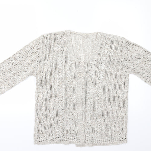 Preworn Womens Beige   Cardigan Jumper Size L