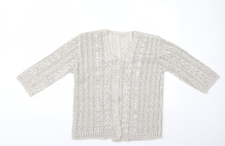 Preworn Womens Beige   Cardigan Jumper Size L