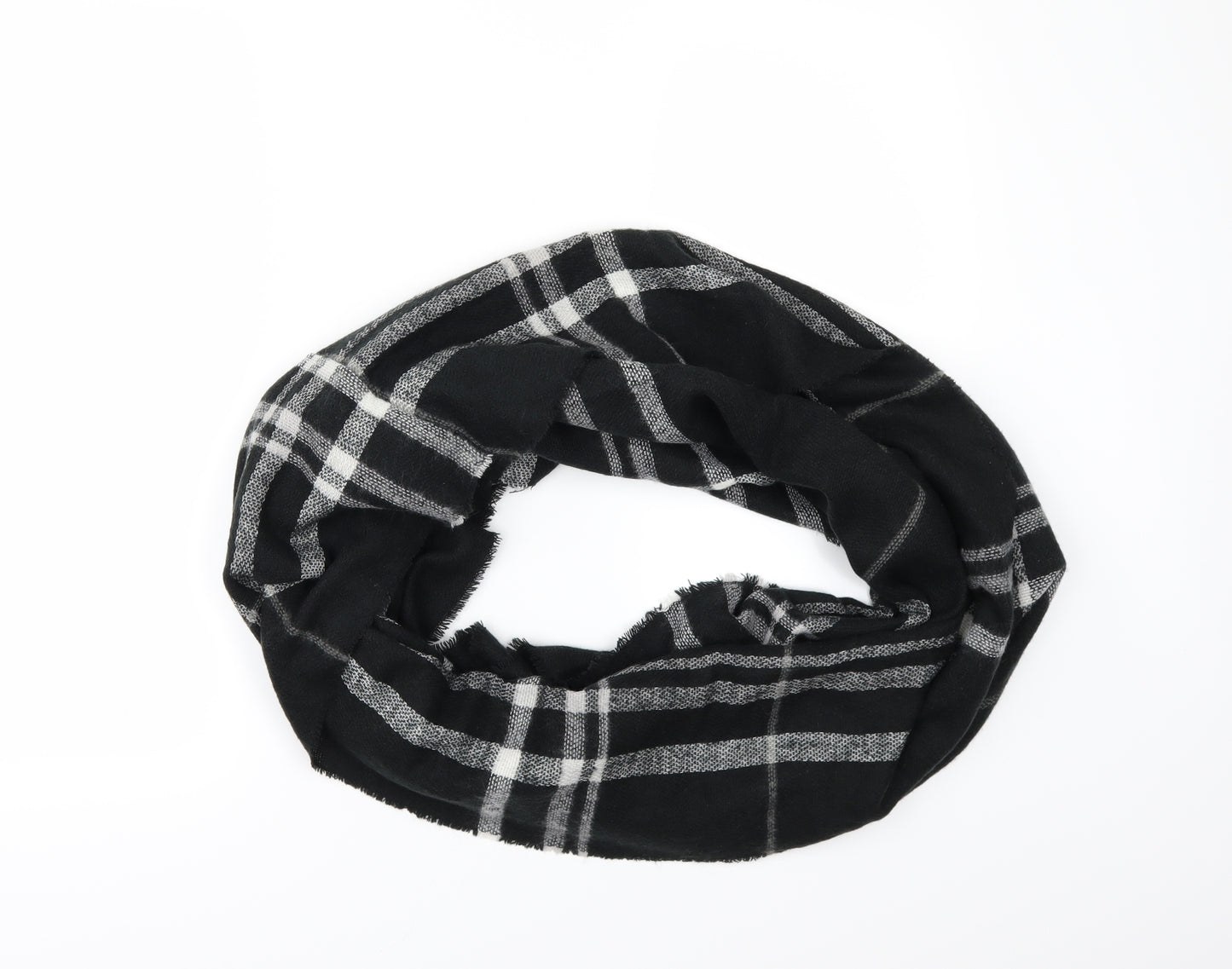 Preworn Unisex Black Check   Scarf   - COWL