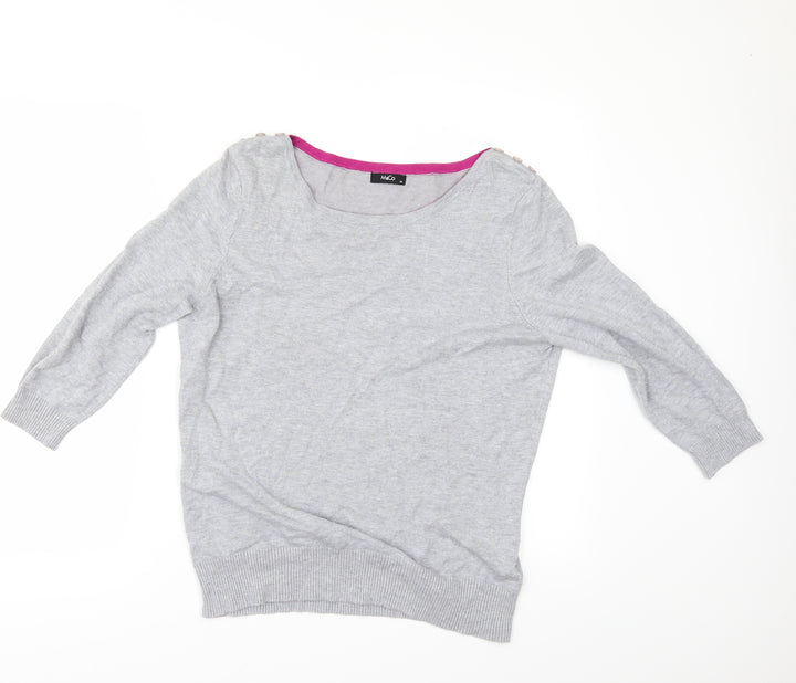F&F Womens Grey   Pullover Jumper Size 14