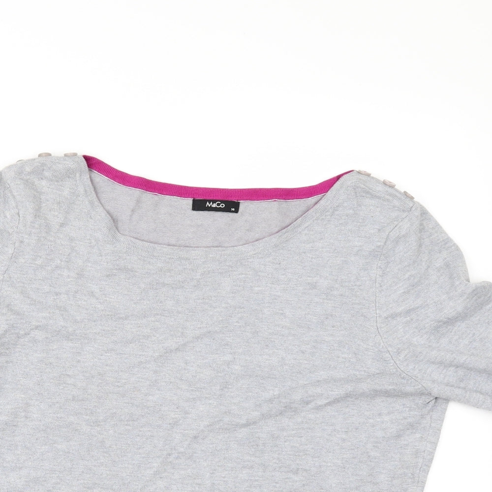 F&F Womens Grey   Pullover Jumper Size 14