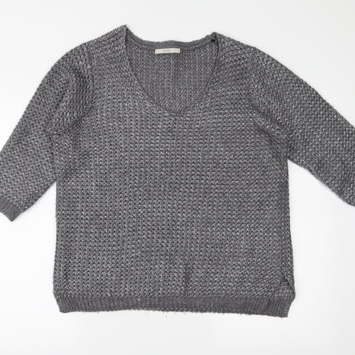 George Womens Grey  Knit Pullover Jumper Size M