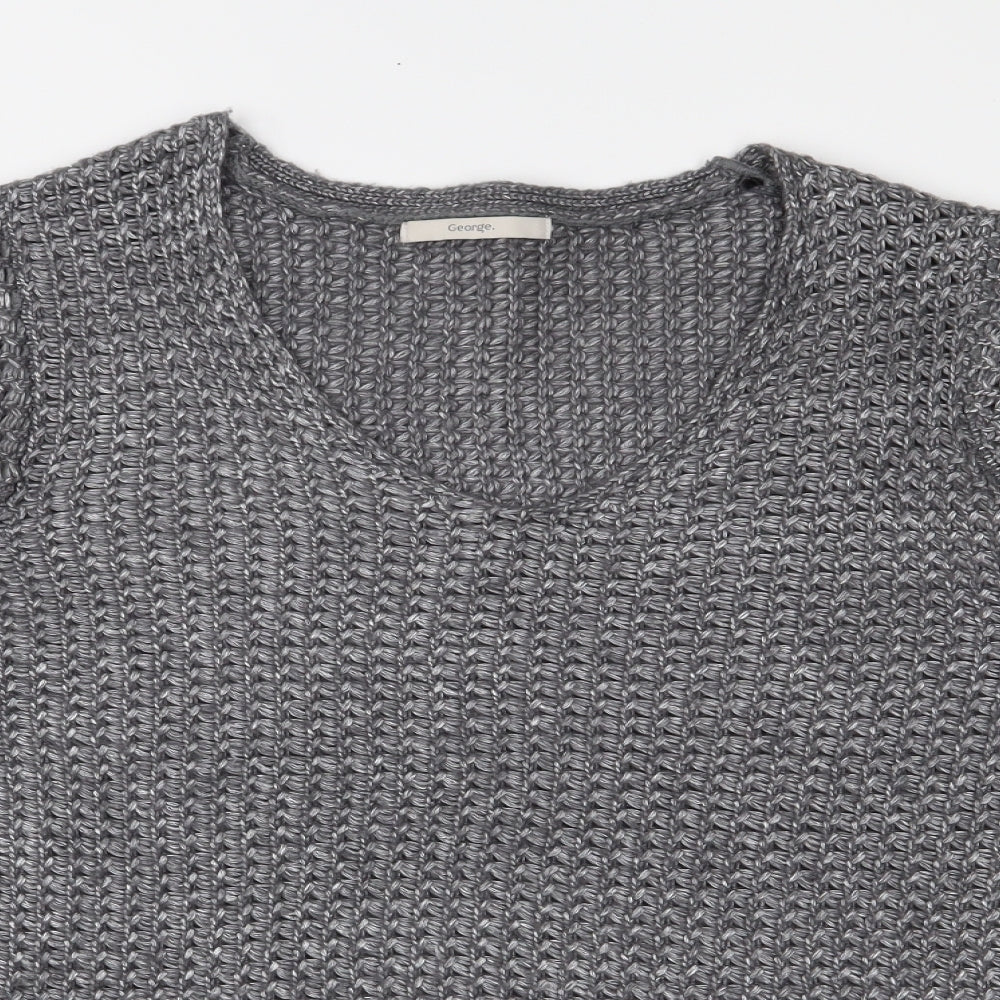 George Womens Grey  Knit Pullover Jumper Size M