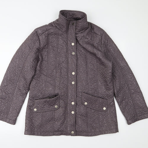 FABRIZIO GIANNI Womens Brown   Quilted Jacket Size 14