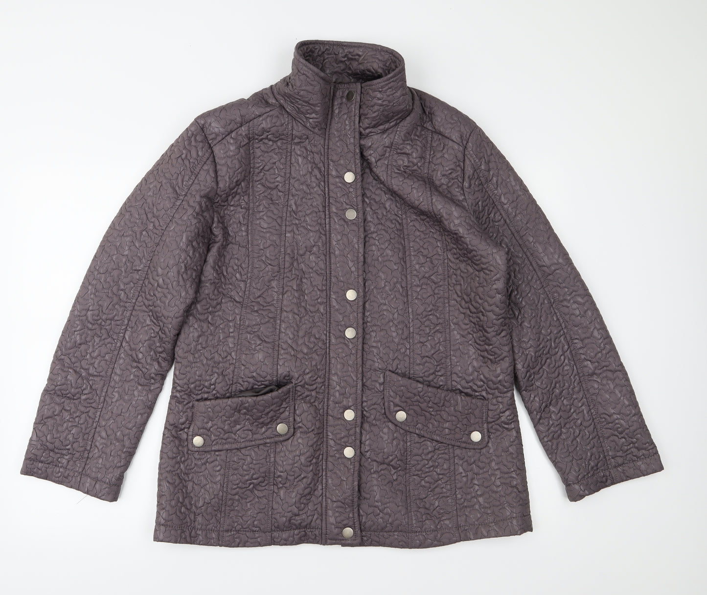 FABRIZIO GIANNI Womens Brown   Quilted Jacket Size 14