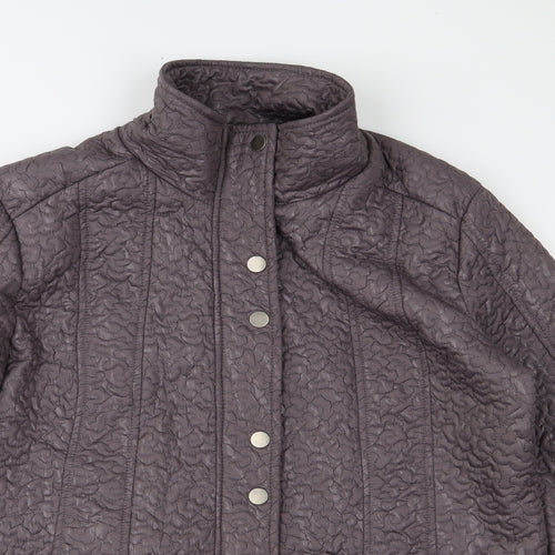 FABRIZIO GIANNI Womens Brown   Quilted Jacket Size 14