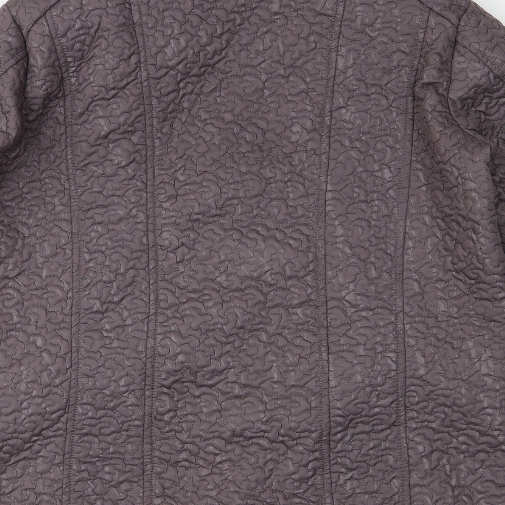 FABRIZIO GIANNI Womens Brown   Quilted Jacket Size 14