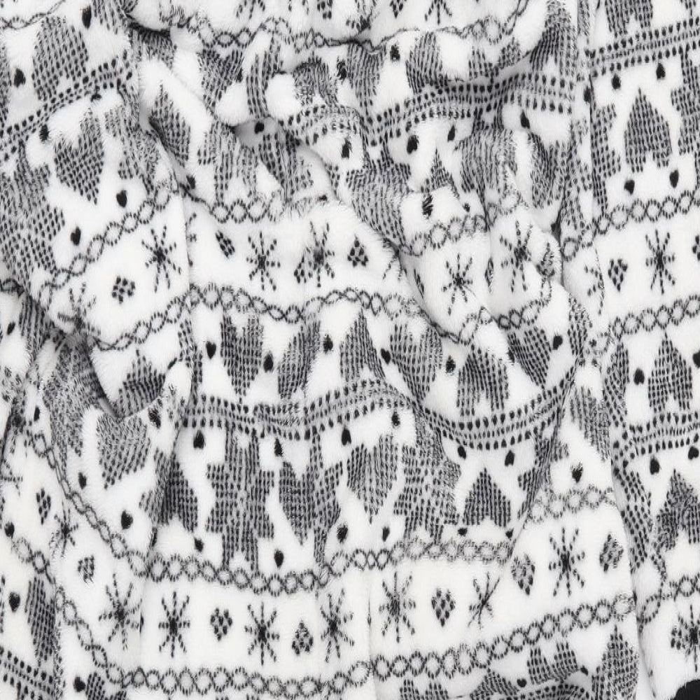 Marks and Spencer Womens White Fair Isle Fleece  One Piece Size 18