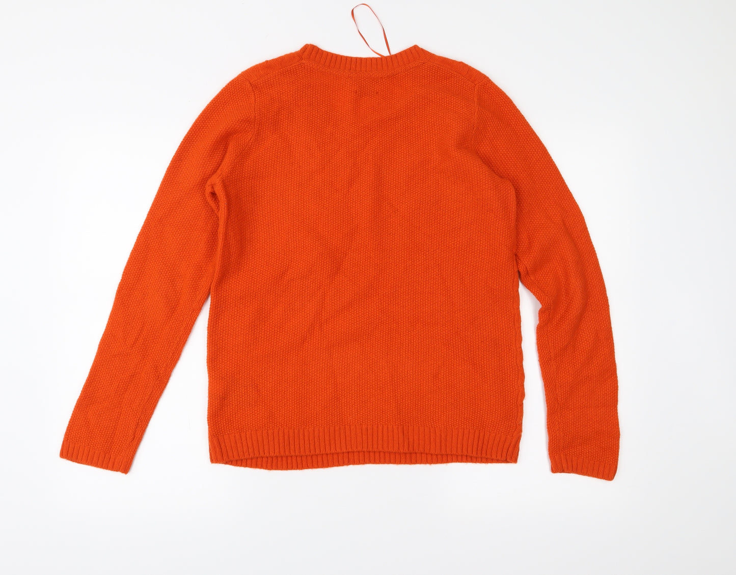 Tommy Hilfiger Womens Orange  Knit Pullover Jumper Size L