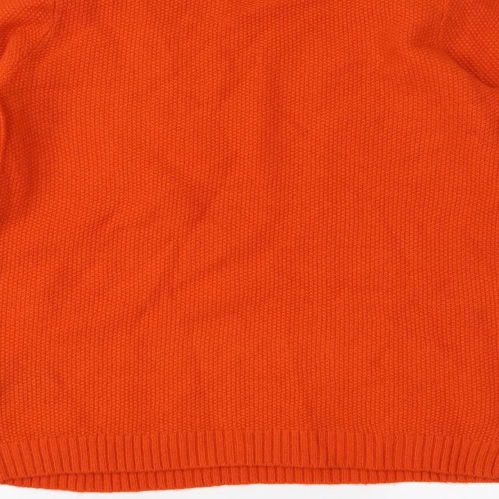 Tommy Hilfiger Womens Orange  Knit Pullover Jumper Size L