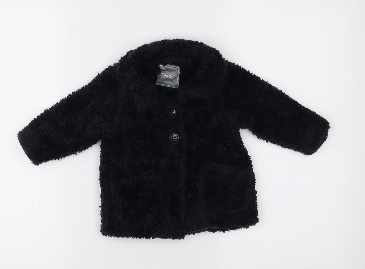 NEXT Girls Blue   Overcoat Coat Size 9-12 Months