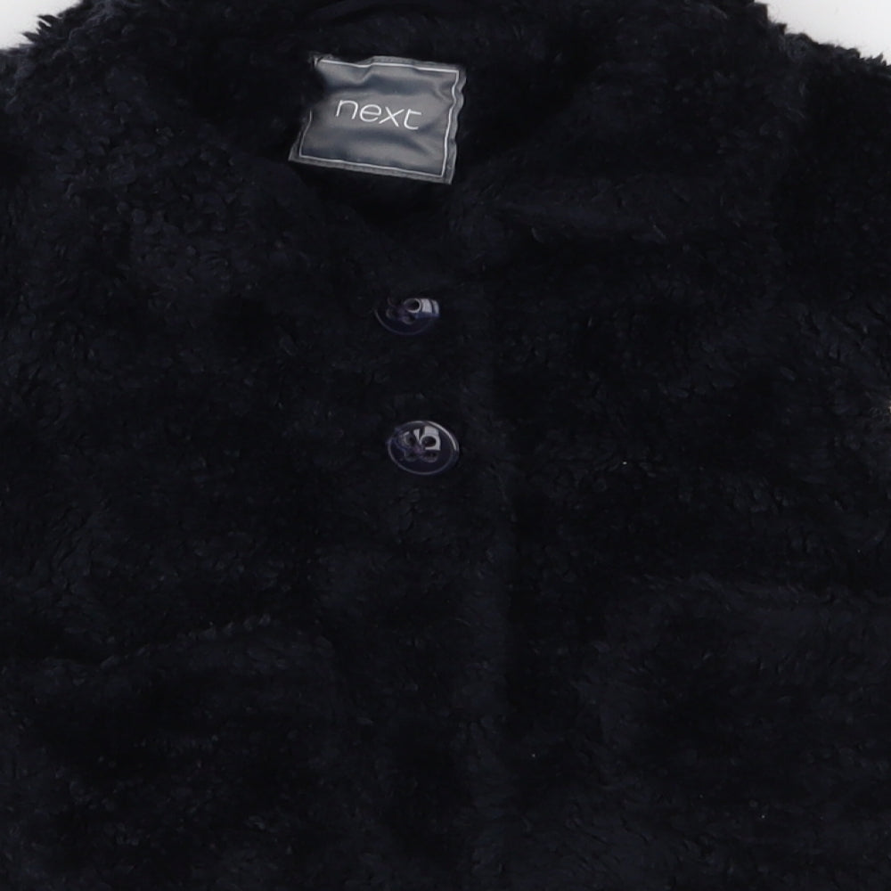 NEXT Girls Blue   Overcoat Coat Size 9-12 Months