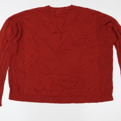 Marks and Spencer Womens Brown  Knit Pullover Jumper Size 16