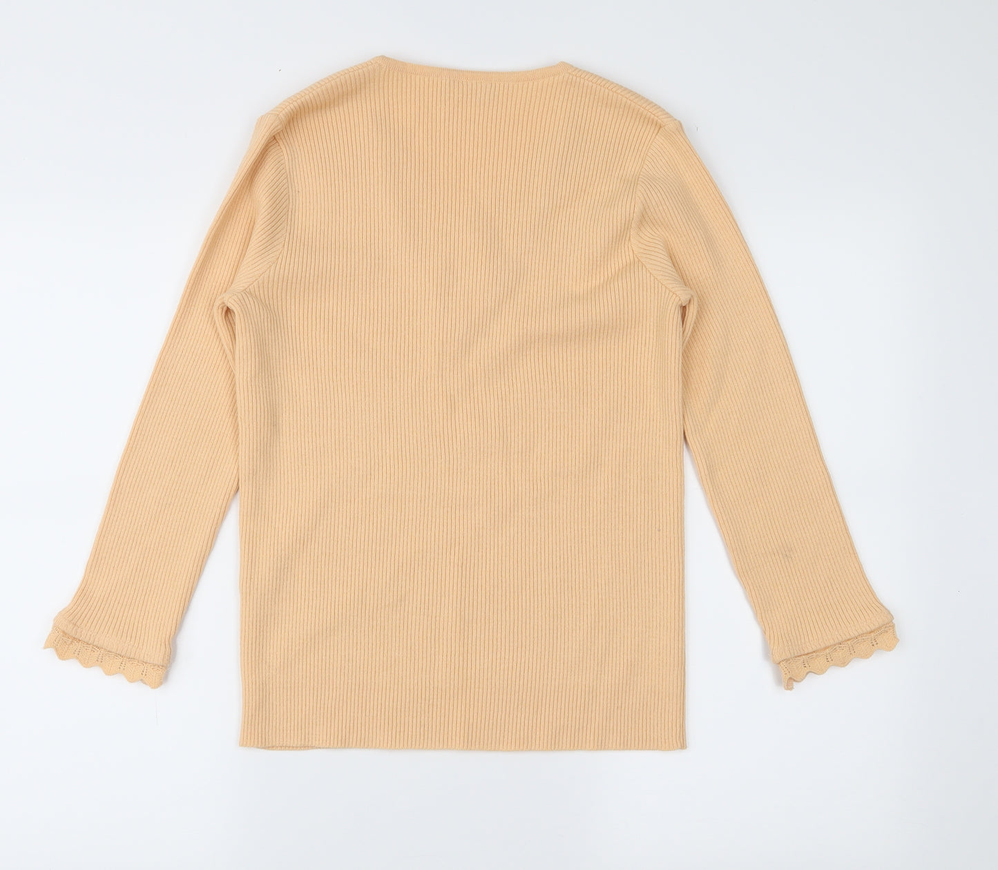 LUCIA Womens Orange  Knit Pullover Jumper Size 16
