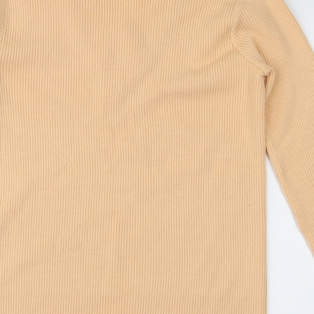 LUCIA Womens Orange  Knit Pullover Jumper Size 16