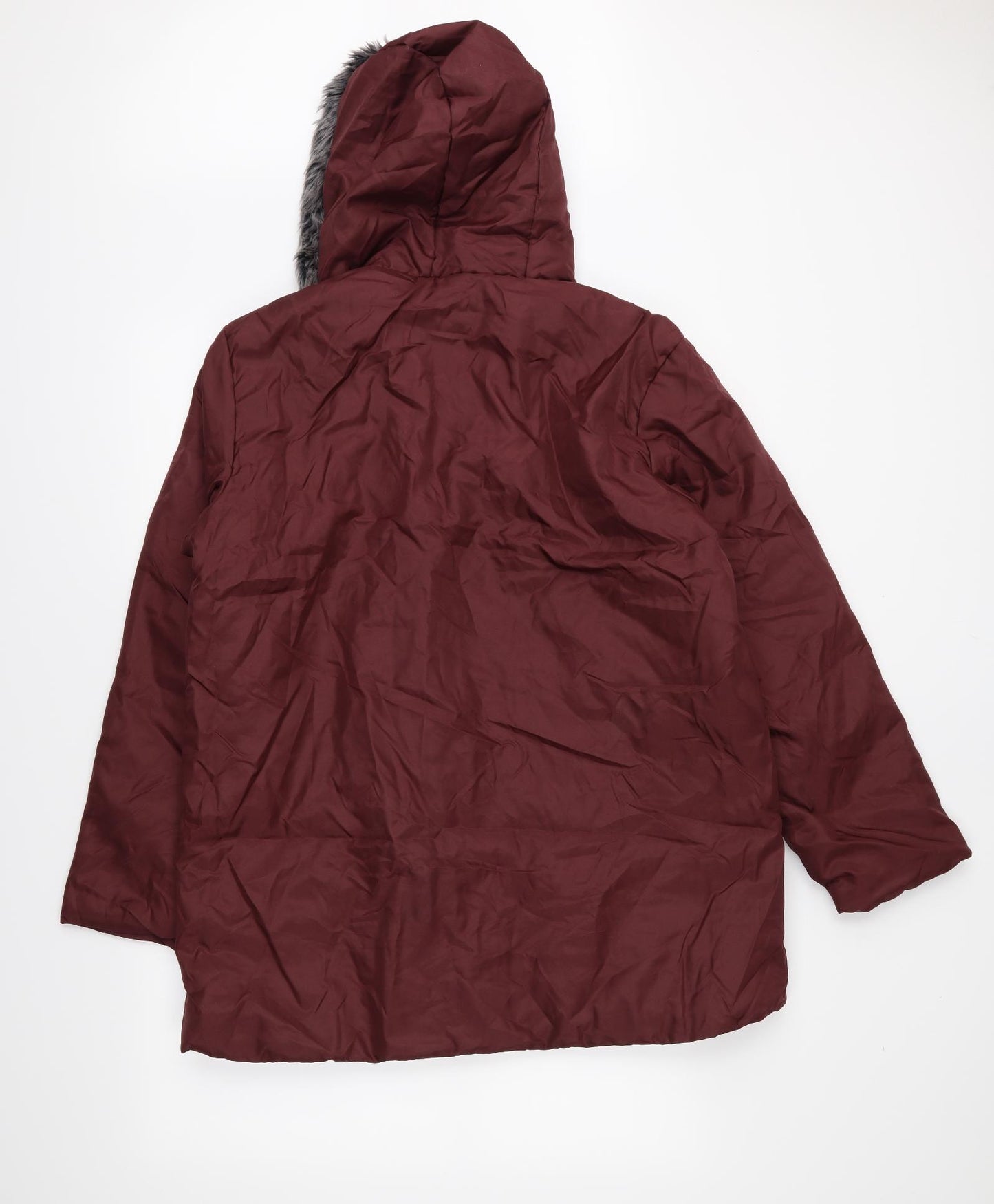 Anne De Lancay Womens Red   Parka Coat Size M