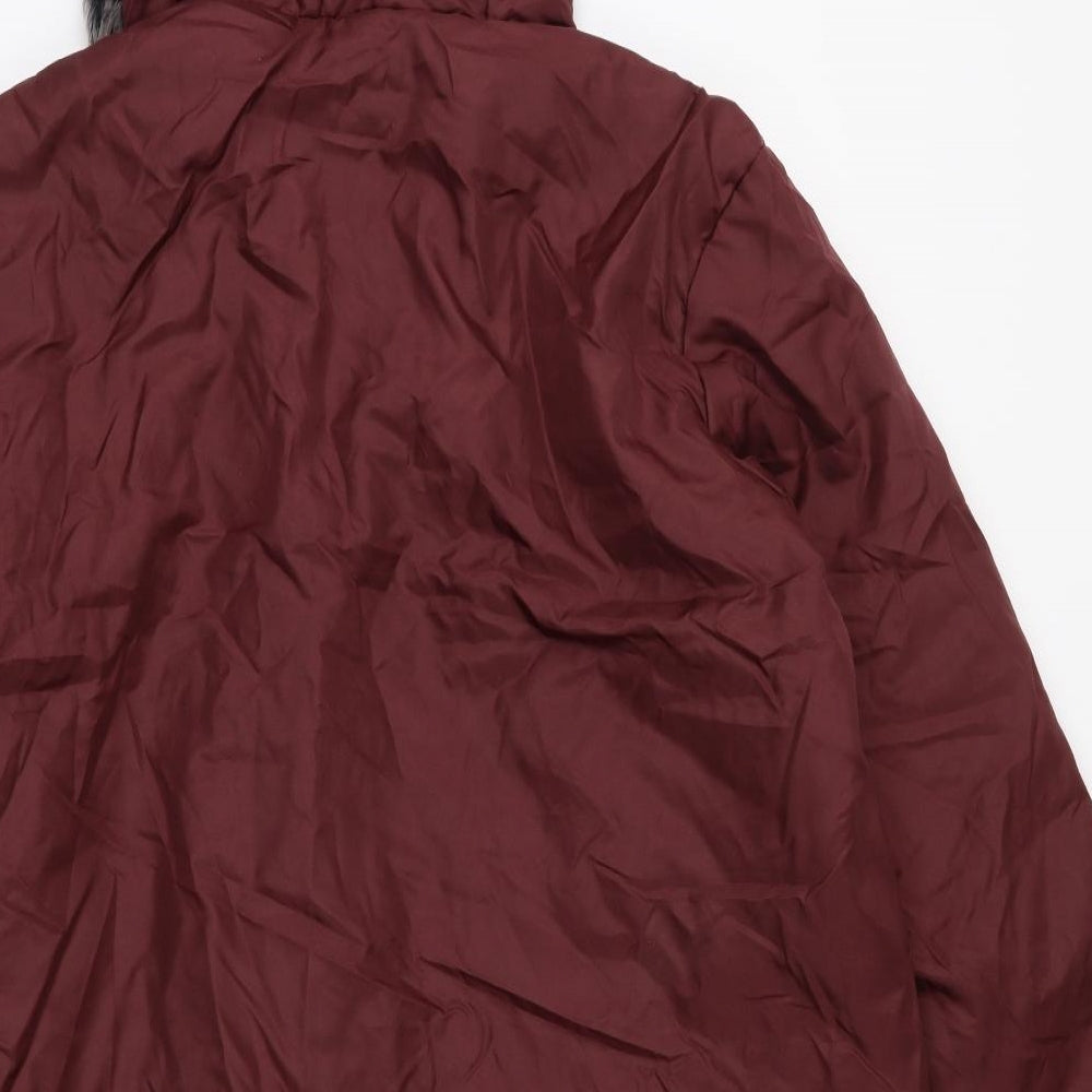 Anne De Lancay Womens Red   Parka Coat Size M