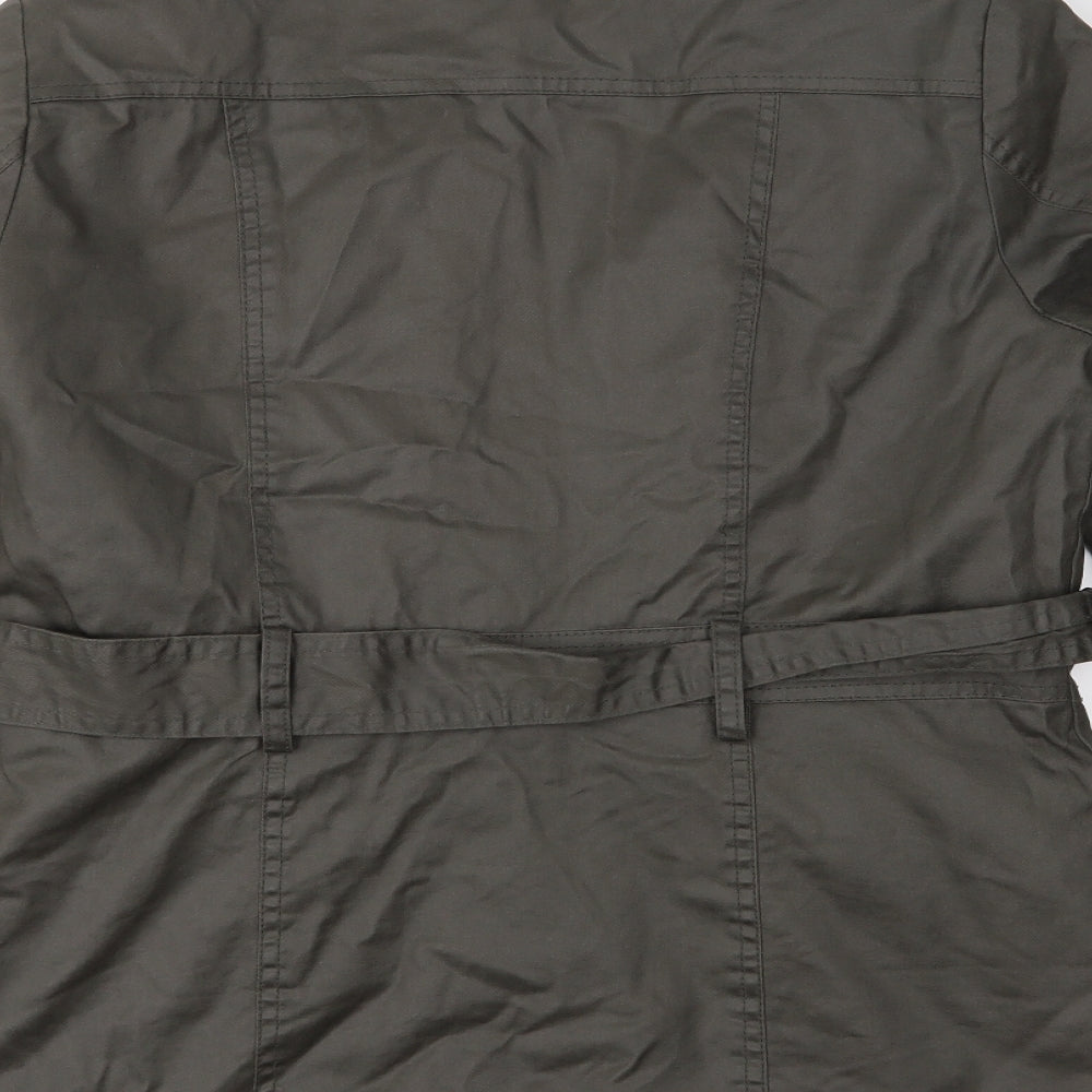 Denim & Co. Womens Green   Jacket Coat Size 12