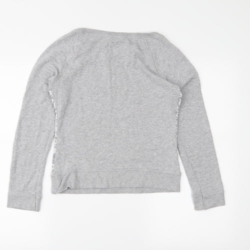 H&M Womens Grey  Jersey Pullover Sweatshirt Size S