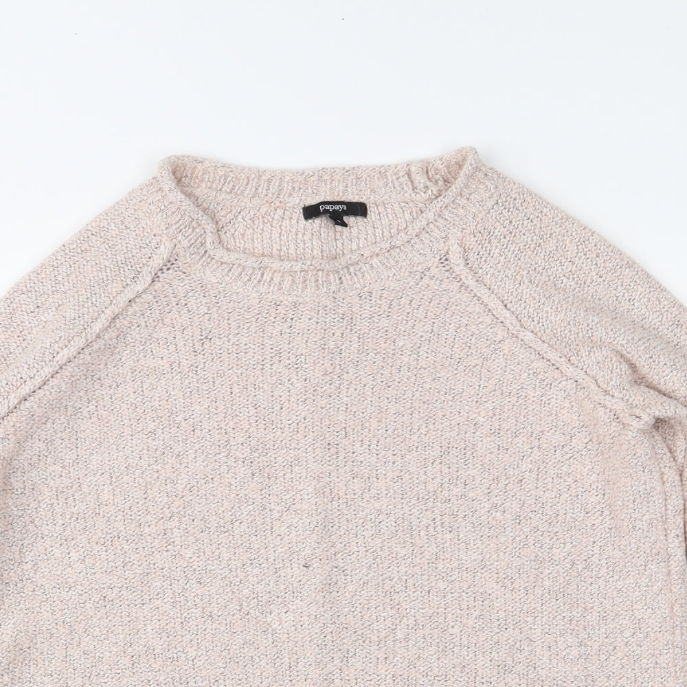 Papaya Womens Pink  Knit Pullover Jumper Size 8