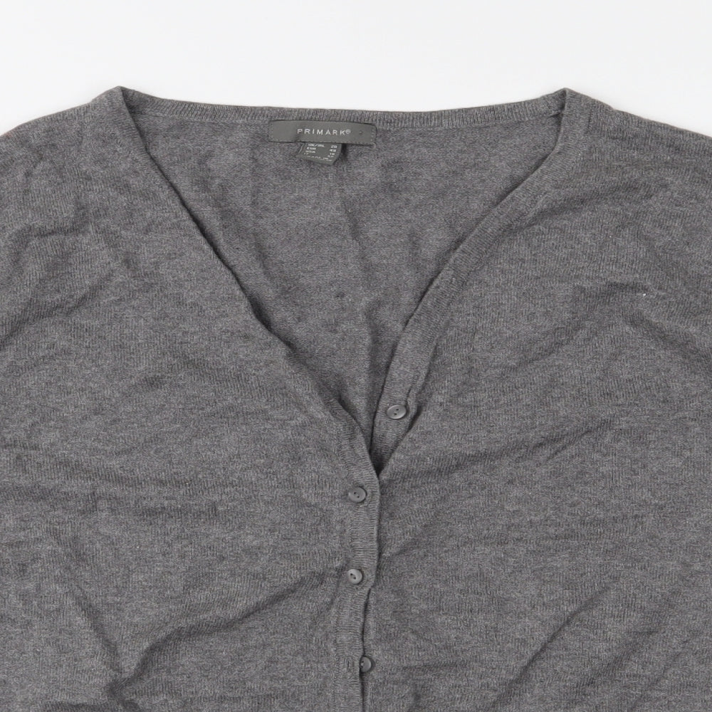 Primark Womens Grey  Knit Cardigan Jumper Size 20