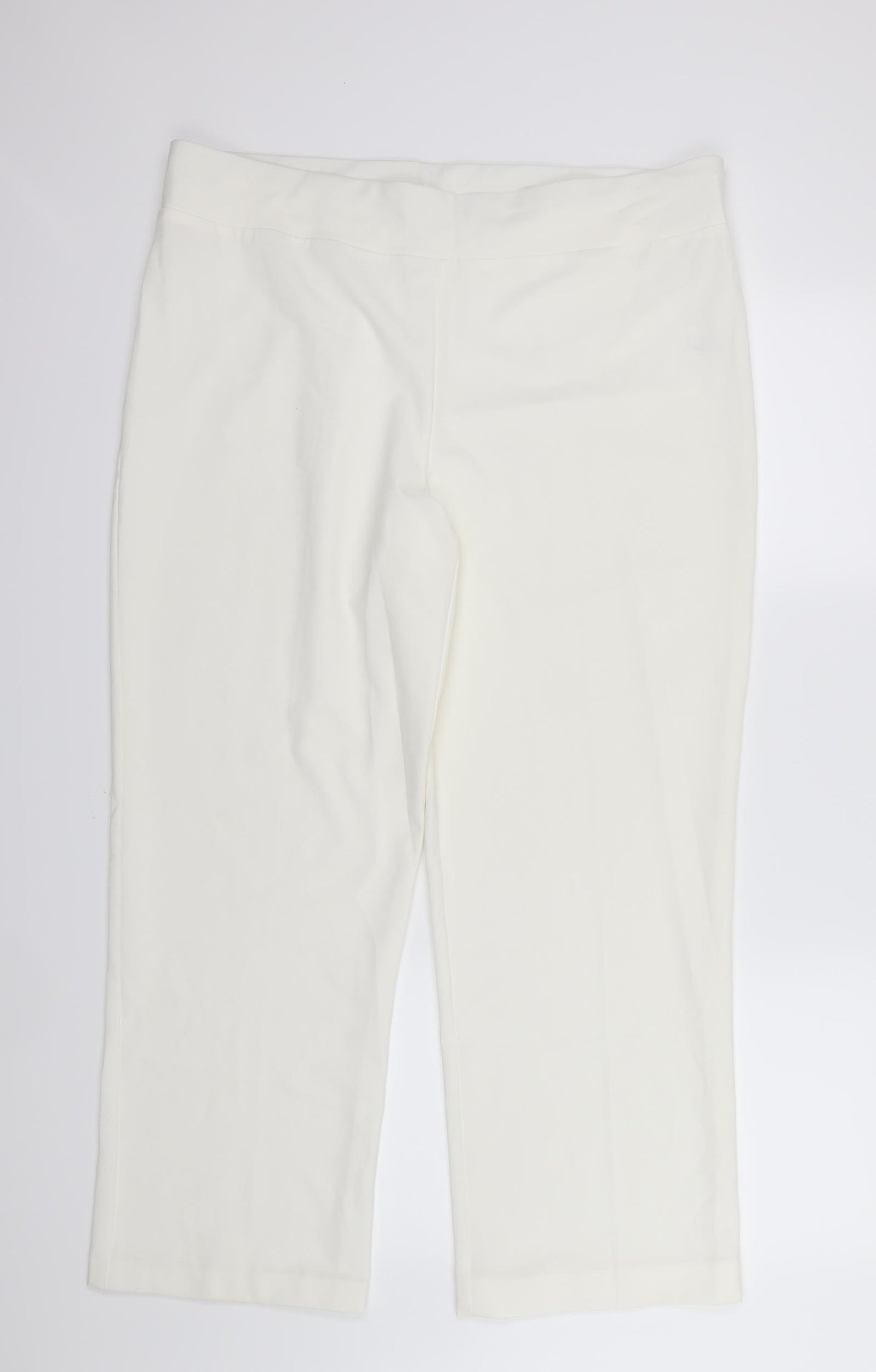 Preworn Womens White   Trousers  Size 18 L28 in