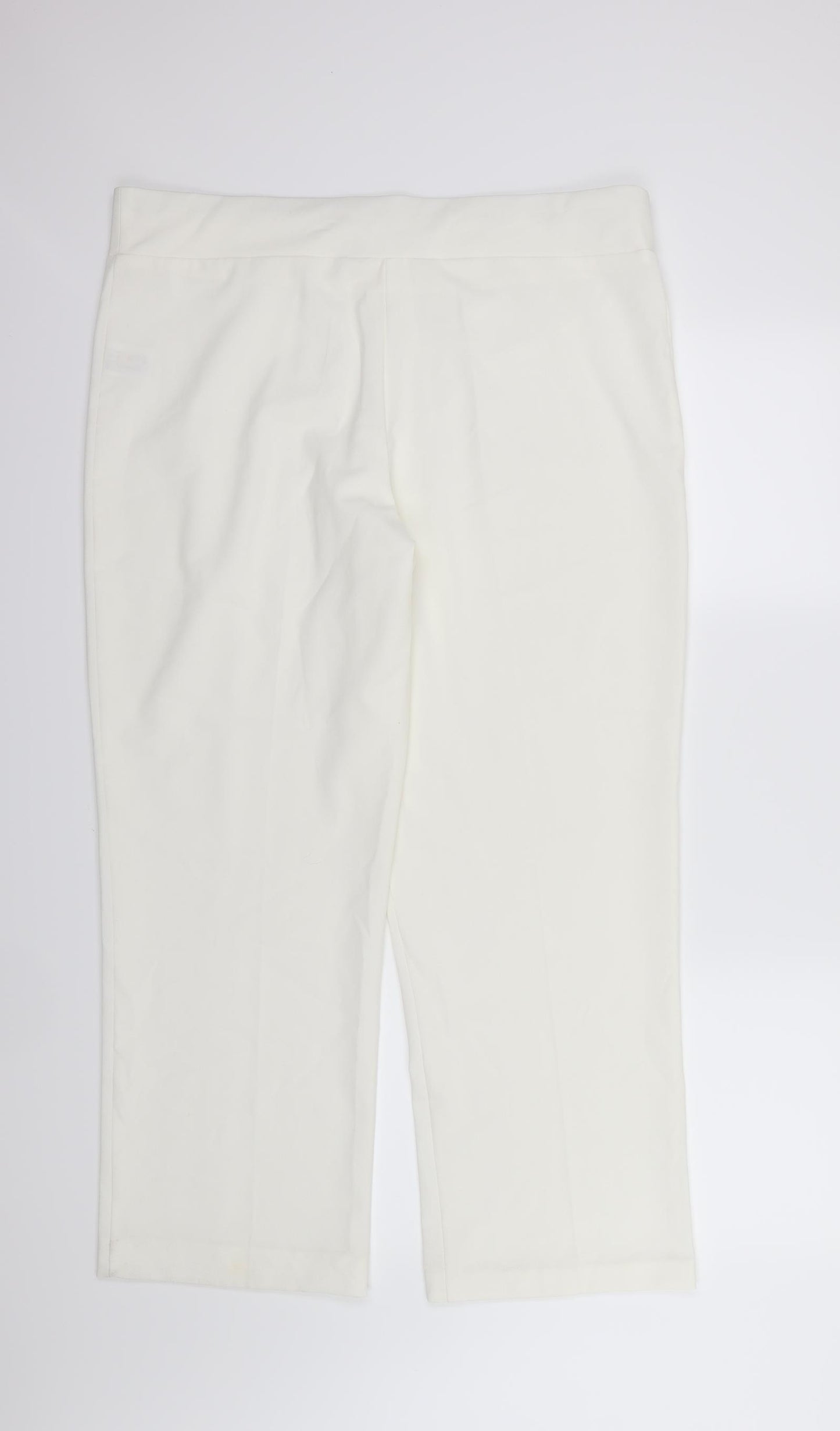 Preworn Womens White   Trousers  Size 18 L28 in