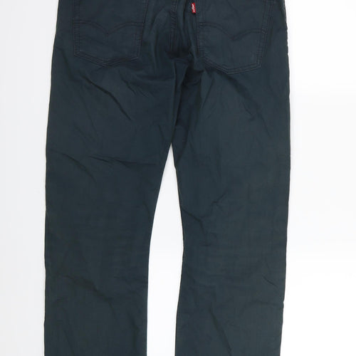 Levi's Mens Blue  Denim Straight Jeans Size 32 L30 in