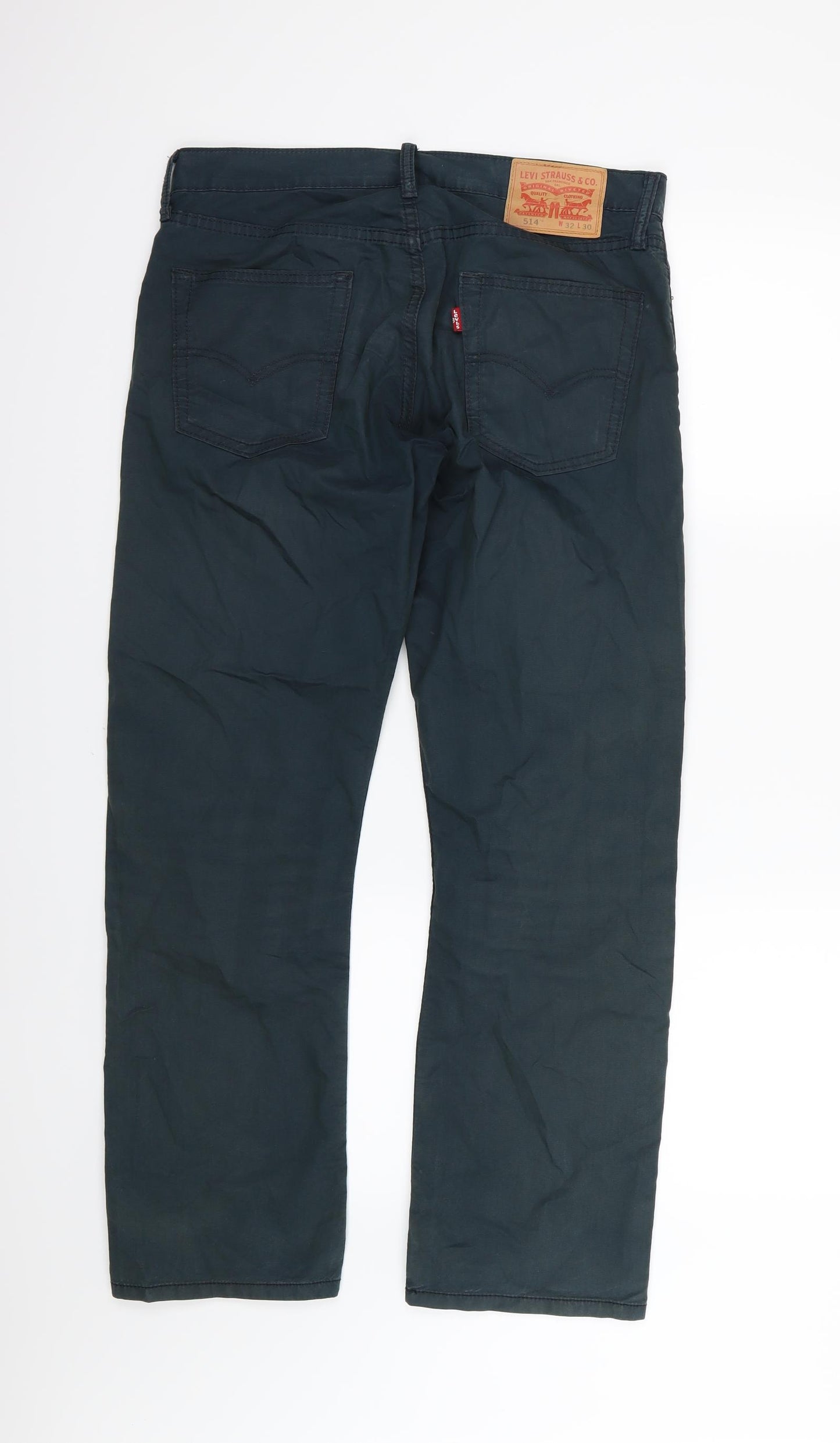 Levi's Mens Blue  Denim Straight Jeans Size 32 L30 in