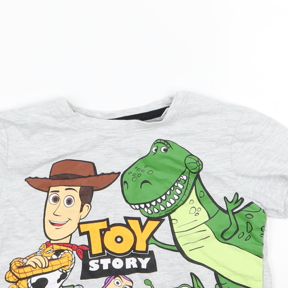 Primark Boys Grey  Jersey Basic T-Shirt Size 2-3 Years  - Toy Story 4